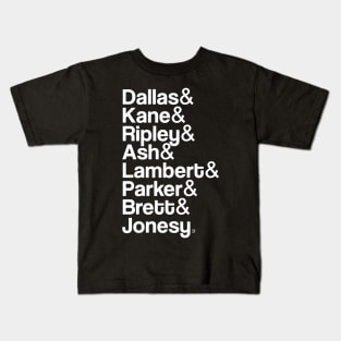 Nostromo Crew Helvetica List Kids T-Shirt